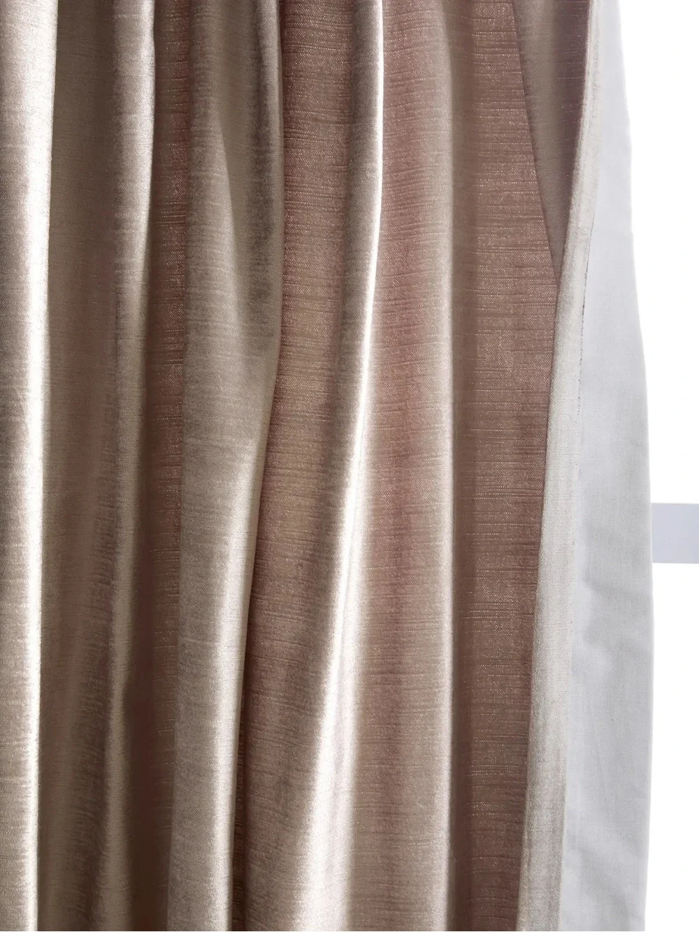 NWT QUINCE 1 48x108 Luster Velvet Curtain Silver 9788